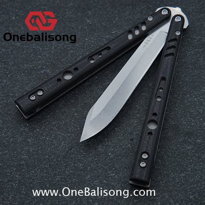 Baliplus BRS REP CLONE Balisong TC4 Titanium Alloy+G10 Patch Bushings Sandwich Structure 9cr18
