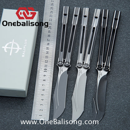 Baliplus Orca V2 Balisong Clone Flying Butterfly Clone Titanium Alloy Handle Stainless Steel Blade