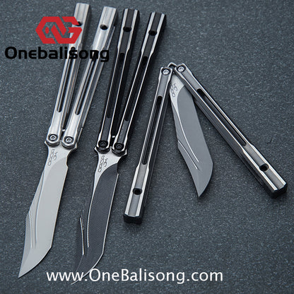 Baliplus Orca V2 Balisong Clone Flying Butterfly Clone Titanium Alloy Handle Stainless Steel Blade