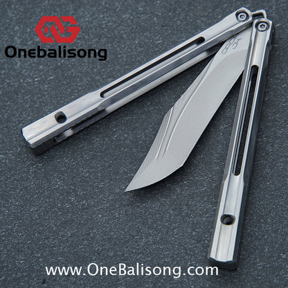 Baliplus Orca V2 Balisong Clone Flying Butterfly Clone Titanium Alloy Handle Stainless Steel Blade