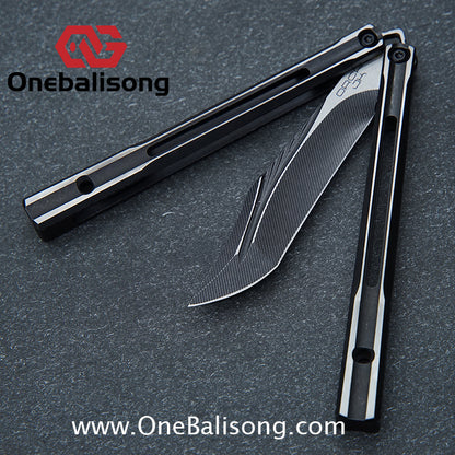 Baliplus Orca V2 Balisong Clone Flying Butterfly Clone Titanium Alloy Handle Stainless Steel Blade