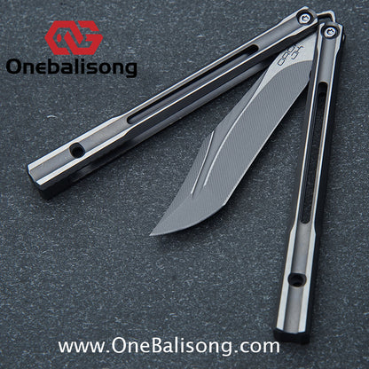 Baliplus Orca V2 Balisong Clone Flying Butterfly Clone Titanium Alloy Handle Stainless Steel Blade