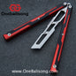 Armed Shark Ajax V1/V2 Balisong Clone Seven Series Aluminum Alloy+G10 Patch/All Aluminum  Handle Stainless Steel Trainer Blade Bushing Balisong