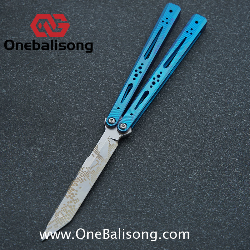 BaliX Titanium GA clone Titanium alloy handle stainless steel blade Bushing Balisong