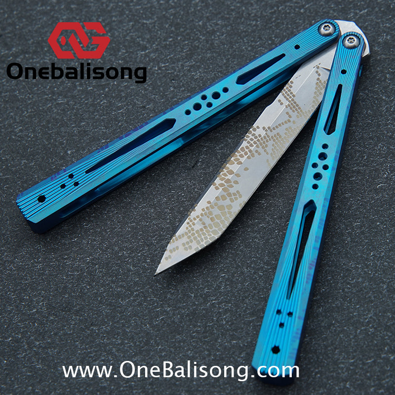 BaliX Titanium GA clone Titanium alloy handle stainless steel blade Bushing Balisong