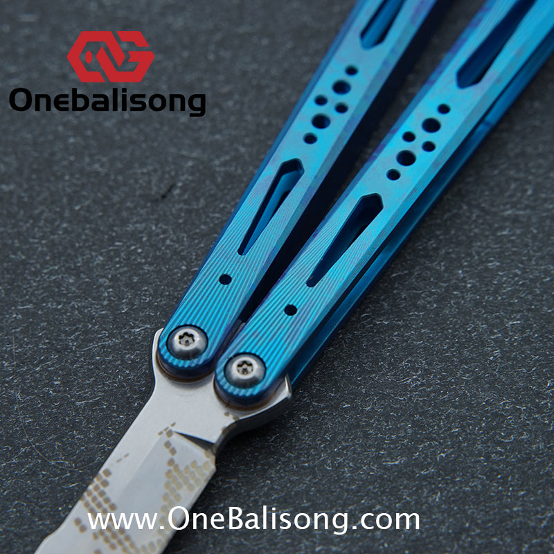 BaliX Titanium GA clone Titanium alloy handle stainless steel blade Bushing Balisong