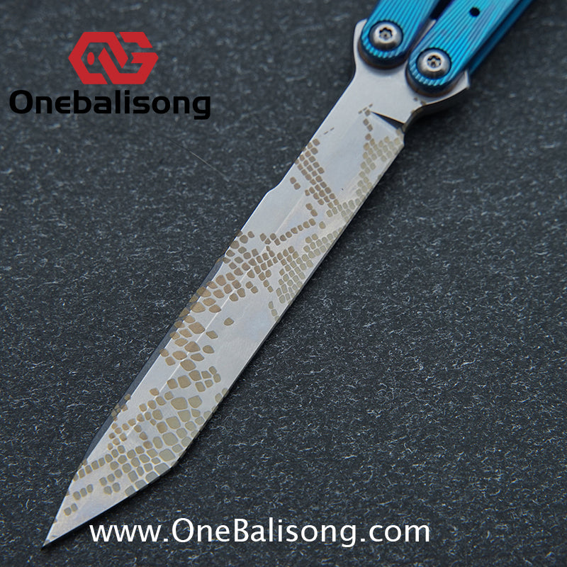 BaliX Titanium GA clone Titanium alloy handle stainless steel blade Bushing Balisong