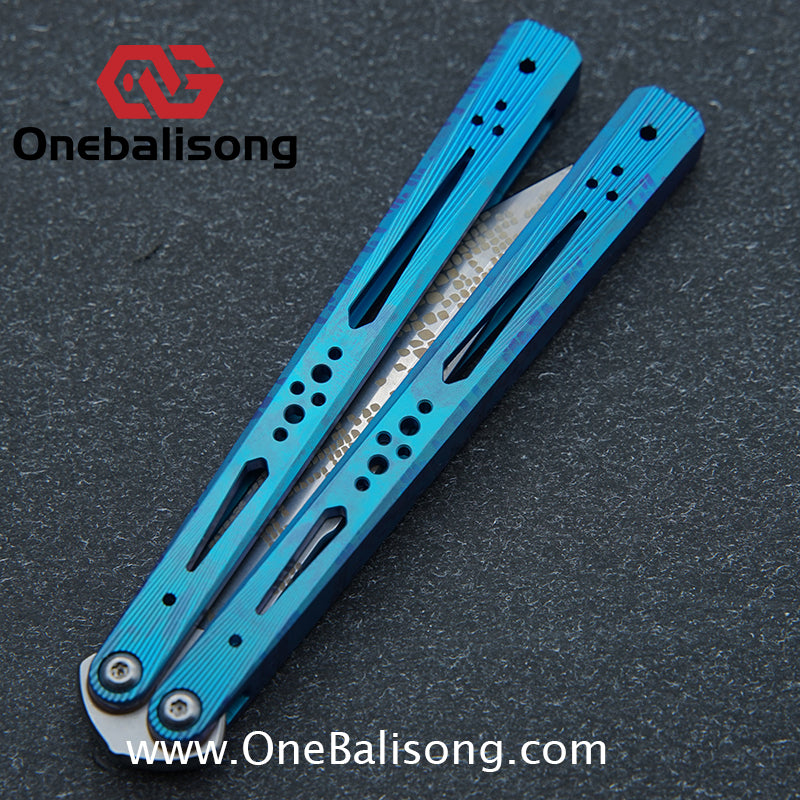 BaliX Titanium GA clone Titanium alloy handle stainless steel blade Bushing Balisong