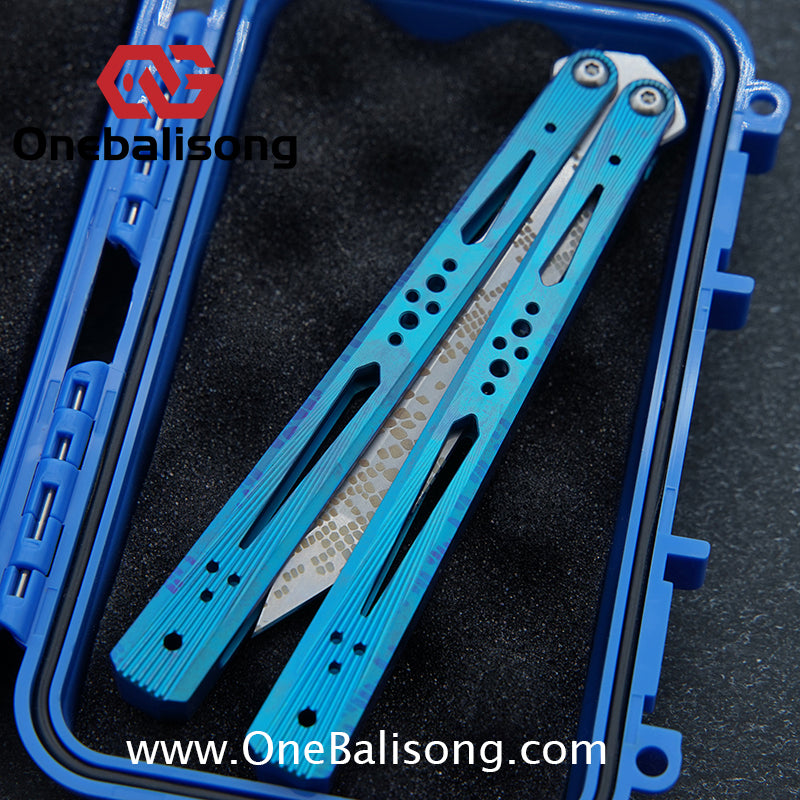 BaliX Titanium GA clone Titanium alloy handle stainless steel blade Bushing Balisong