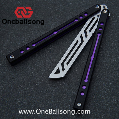 Baliplus Nautilus V1 Balisong Clone Aluminum Alloy G10 Patch Handle Stainless Steel Blade Bushing