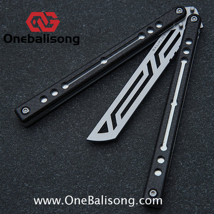 Baliplus Nautilus V1 Balisong Clone Aluminum Alloy G10 Patch Handle Stainless Steel Blade Bushing