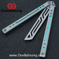 Baliplus Nautilus V1 Balisong Clone Aluminum Alloy G10 Patch Handle Stainless Steel Blade Bushing
