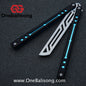 Baliplus Nautilus V1 Balisong Clone Aluminum Alloy G10 Patch Handle Stainless Steel Blade Bushing