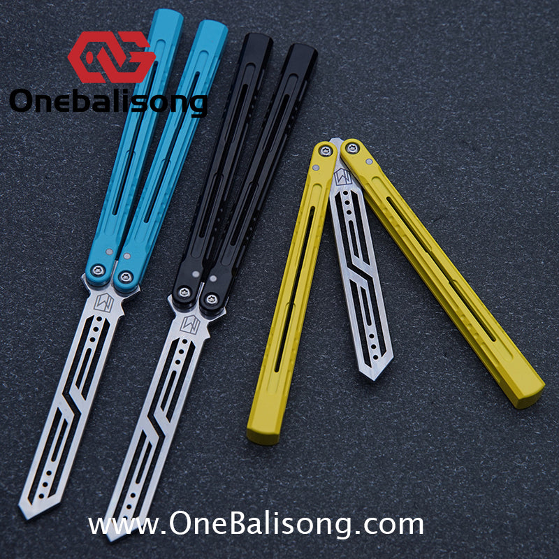 MXNIUM Skylark Balisong Aluminum Alloy Handle 9CR18MOV Stainless Steel Blade Bushing