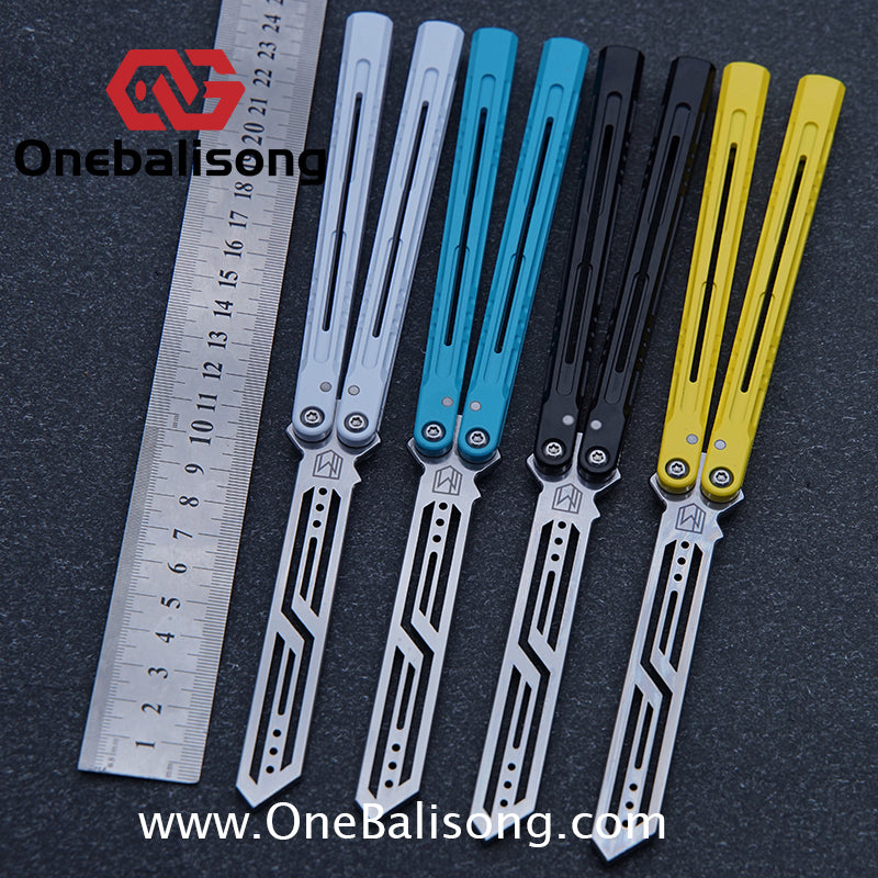 MXNIUM Skylark Balisong Aluminum Alloy Handle 9CR18MOV Stainless Steel Blade Bushing