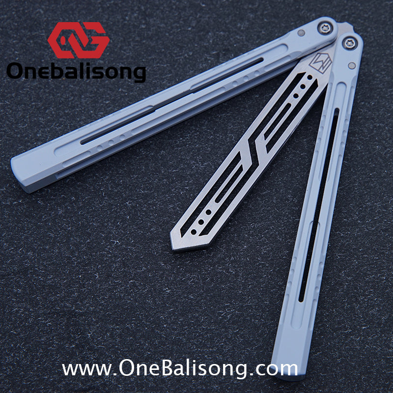 MXNIUM Skylark Balisong Aluminum Alloy Handle 9CR18MOV Stainless Steel Blade Bushing