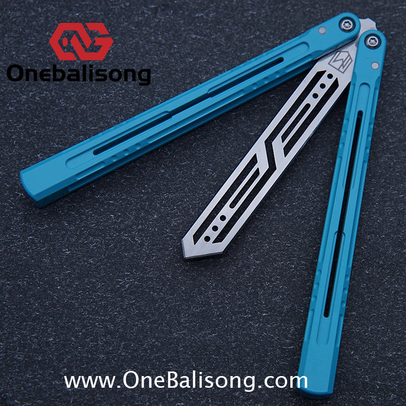 MXNIUM Skylark Balisong Aluminum Alloy Handle 9CR18MOV Stainless Steel Blade Bushing