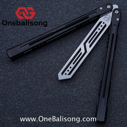 MXNIUM Skylark Balisong Aluminum Alloy Handle 9CR18MOV Stainless Steel Blade Bushing