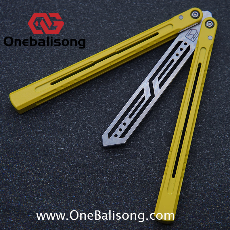MXNIUM Skylark Balisong Aluminum Alloy Handle 9CR18MOV Stainless Steel Blade Bushing