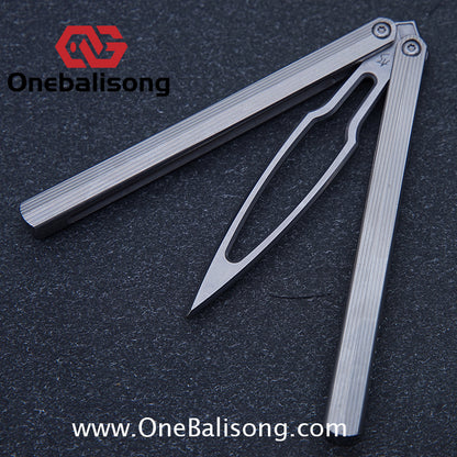 Armed Shark CK Balisong Clone TC4 titanium Alloy Handle 440C stainless steel Blade