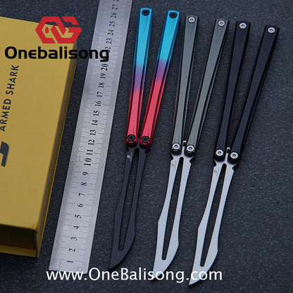 Armed Shark Striker Eureka Balisong 7075 Aluminum Alloy G10 Handle Stainless Steel Blade Bushing
