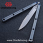 Blue River Glossy Kraken 7075 Aluminum Handle Titanium Alloy Screws Balisong Stainless Steel Blade Clone Bushing