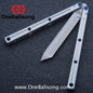 Blue River Glossy Kraken 7075 Aluminum Handle Titanium Alloy Screws Balisong Stainless Steel Blade Clone Bushing