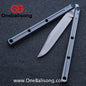 Blue River Glossy Kraken 7075 Aluminum Handle Titanium Alloy Screws Balisong Stainless Steel Blade Clone Bushing