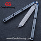 Blue River Glossy Kraken 7075 Aluminum Handle Titanium Alloy Screws Balisong Stainless Steel Blade Clone Bushing