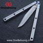 Blue River Glossy Kraken 7075 Aluminum Handle Titanium Alloy Screws Balisong Stainless Steel Blade Clone Bushing