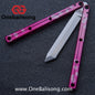 Blue River Kraken Laser Pattern Bilateral Groove Glossy Laser Pattern 7075 Aluminum Handle Black Steel Screws Balisong Stainless Steel Blade  Clone Bushing
