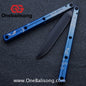 Blue River Kraken Laser Pattern Bilateral Groove Glossy Laser Pattern 7075 Aluminum Handle Black Steel Screws Balisong Stainless Steel Blade  Clone Bushing