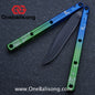 Blue River Kraken Laser Pattern Bilateral Groove Glossy Laser Pattern 7075 Aluminum Handle Black Steel Screws Balisong Stainless Steel Blade  Clone Bushing