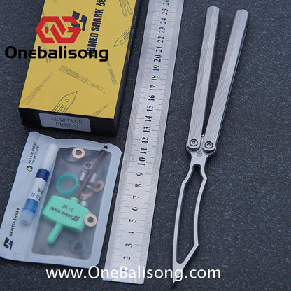 Armed Shark CK Balisong Clone TC4 titanium Alloy Handle 440C stainless steel Blade