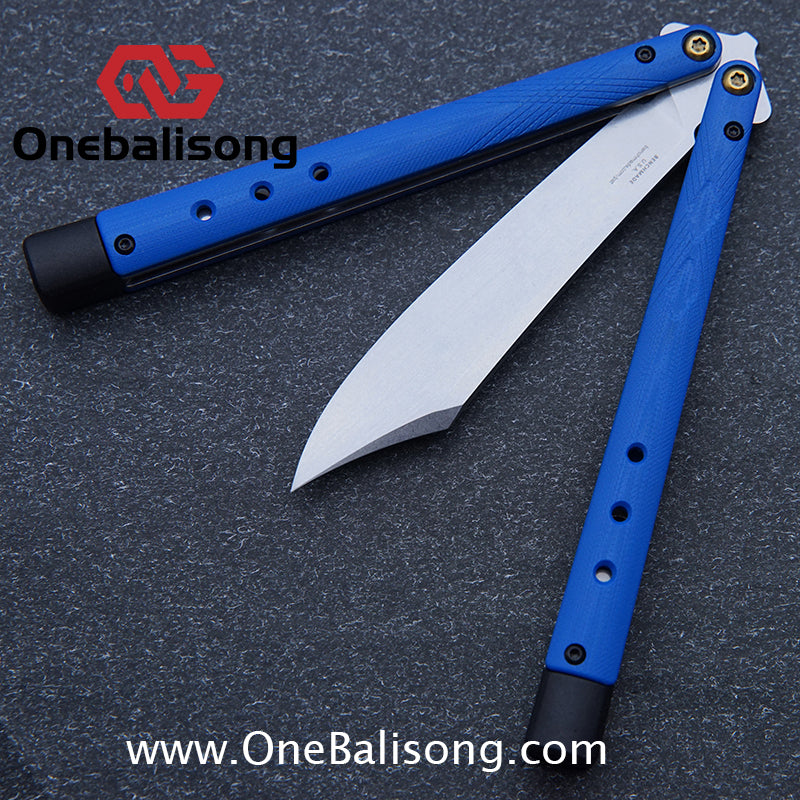 Baliplus BM99 Necron Balisong Clone Sandwich G10 Stainless Steel Handle Fake Blade Bushing