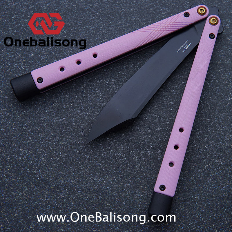 Baliplus BM99 Necron Balisong Clone Sandwich G10 Stainless Steel Handle Fake Blade Bushing