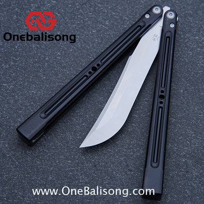 HR Killer Balisong  Seven series aluminum Handle 14c28n/vg10 Blade integrated+traditional shaft sleeve