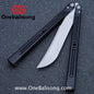 HR Killer Balisong  Seven series aluminum Handle 14c28n/vg10 Blade integrated+traditional shaft sleeve