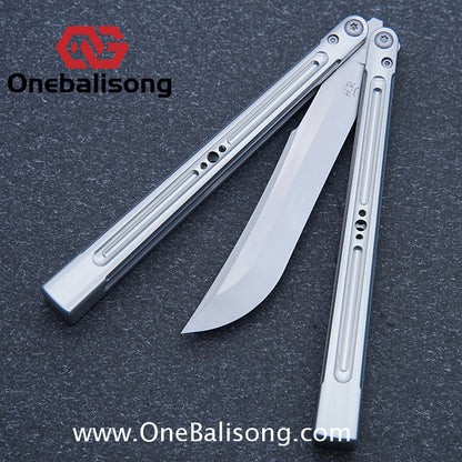 HR Killer Balisong  Seven series aluminum Handle 14c28n/vg10 Blade integrated+traditional shaft sleeve