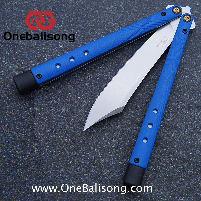 Baliplus Titanium lining BM99 Necron Balisong Clone Sandwich Titanium Handle Live Blade Bushing