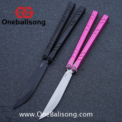 Baliplus 7075 BB Balisong Clone Seven Aluminum Alloy Stainless Steel Live/Fake Blade Bushing