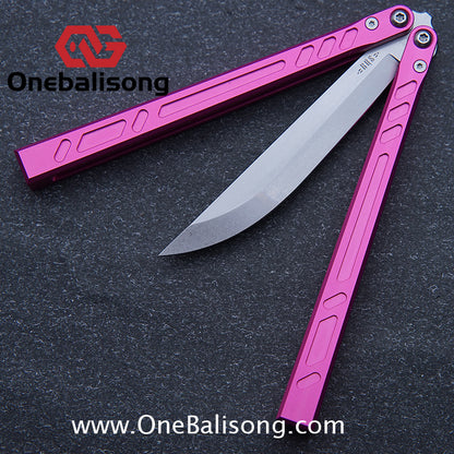 Baliplus 7075 BB Balisong Clone Seven Aluminum Alloy Stainless Steel Live/Fake Blade Bushing