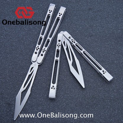 Sequence Soar Wind Chasing Balisong Stainless Steel Handle Stainless Steel Blade Bearing Structure