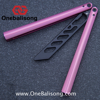 Armed Shark Pacific Ocean Balisong 7075 Aluminum Alloy Handle 5Cr15 Stainless Steel Trainer Blade