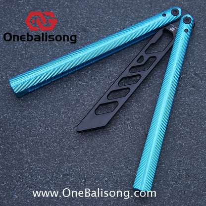 Armed Shark Pacific Ocean Balisong 7075 Aluminum Alloy Handle 5Cr15 Stainless Steel Trainer Blade