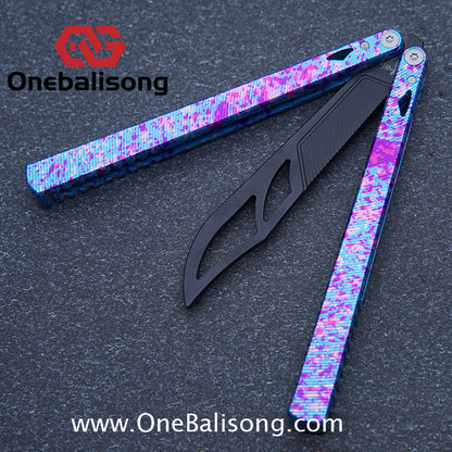 H-air YanBieGu V2 Balisong Seven Series Aluminum Alloy Handle Stainless Steel Blade Bushings