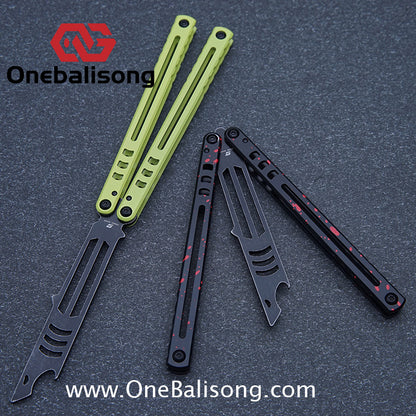 ARMED SHARK Steel Madko Balisong Clone 3cr13 Stainless Steel Handle Stainless Steel Blade Bushings
