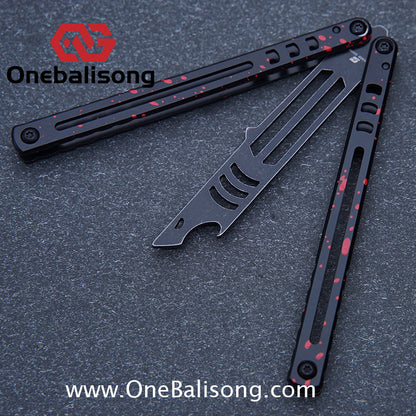 ARMED SHARK Steel Madko Balisong Clone 3cr13 Stainless Steel Handle Stainless Steel Blade Bushings