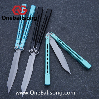 Asgard Bunny Aluminum Rabbit Balisong Aluminum Alloy Handle Stainless Steel Bushing