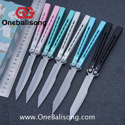 Asgard Bunny Aluminum Rabbit Balisong Aluminum Alloy Handle Stainless Steel Bushing
